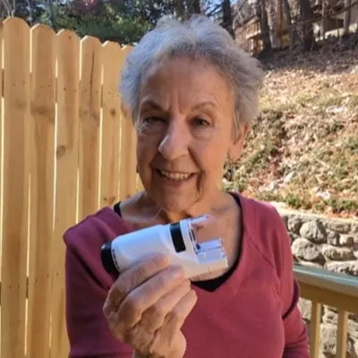 happy customer with miniscope