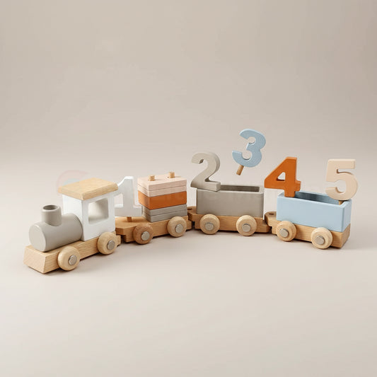 Marvin’s Montessori Wooden Train Set