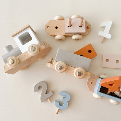 Marvin’s Montessori Wooden Train Set