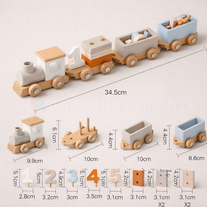 Marvin’s Montessori Wooden Train Set