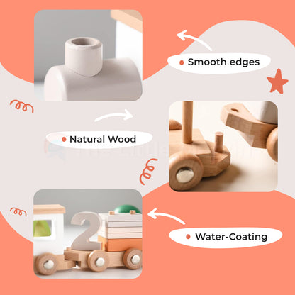 Marvin’s Montessori Wooden Train Set