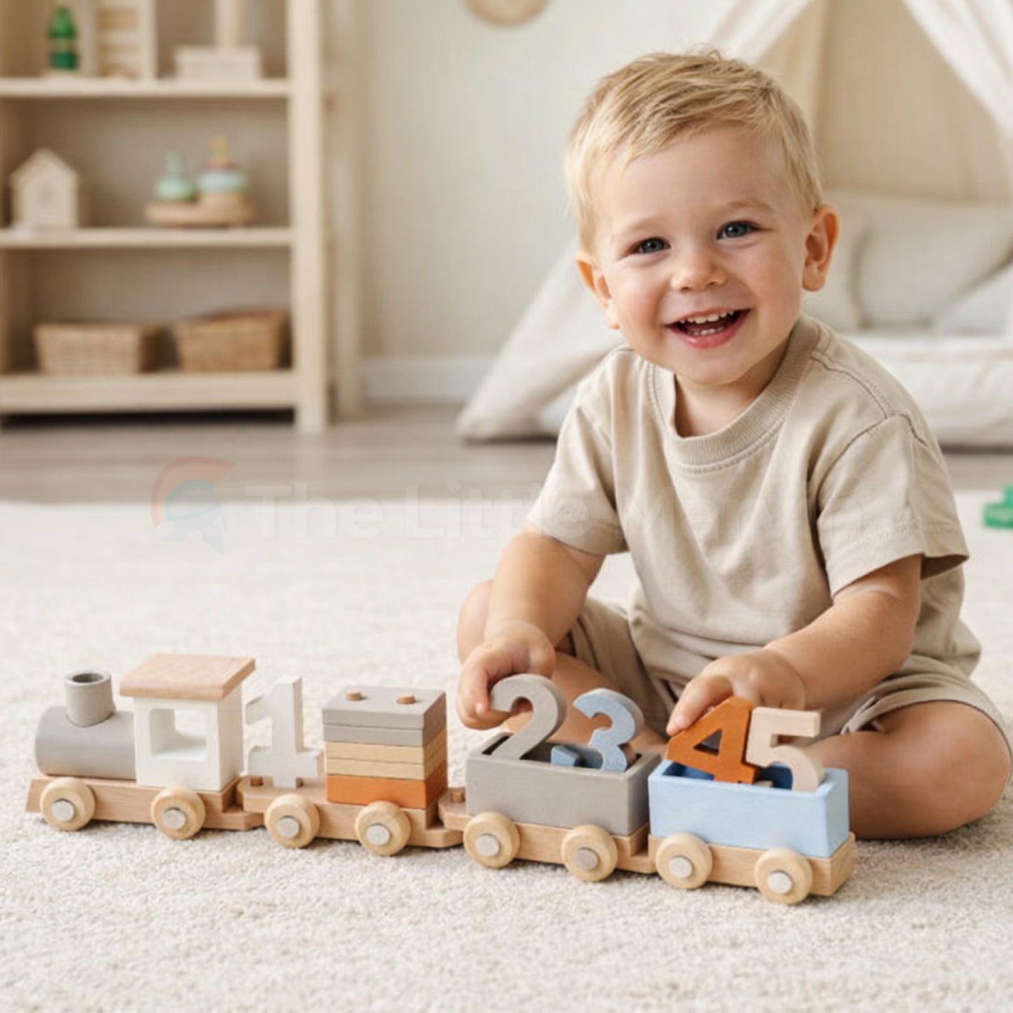 Marvin’s Montessori Wooden Train Set