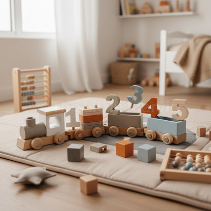 Marvin’s Montessori Wooden Train Set