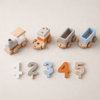 Marvin’s Montessori Wooden Train Set