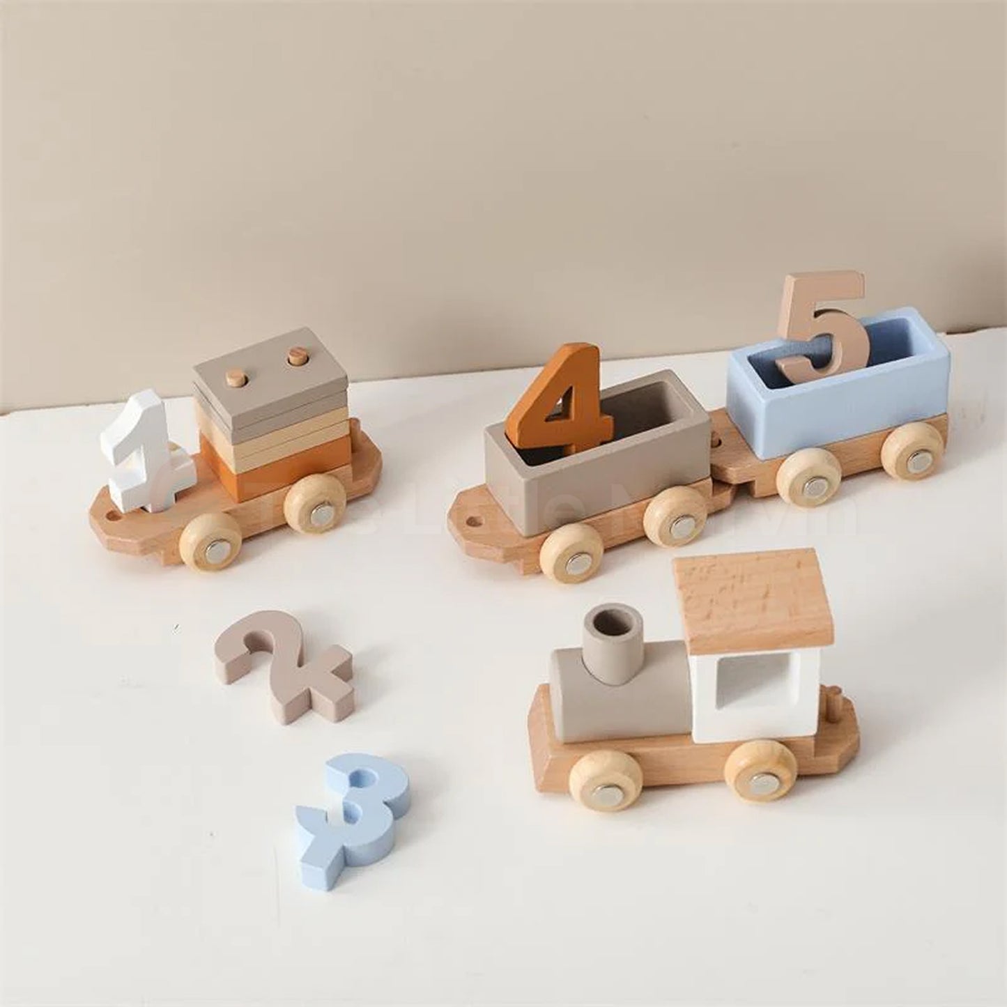 Marvin’s Montessori Wooden Train Set