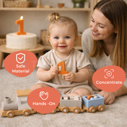 Marvin’s Montessori Wooden Train Set