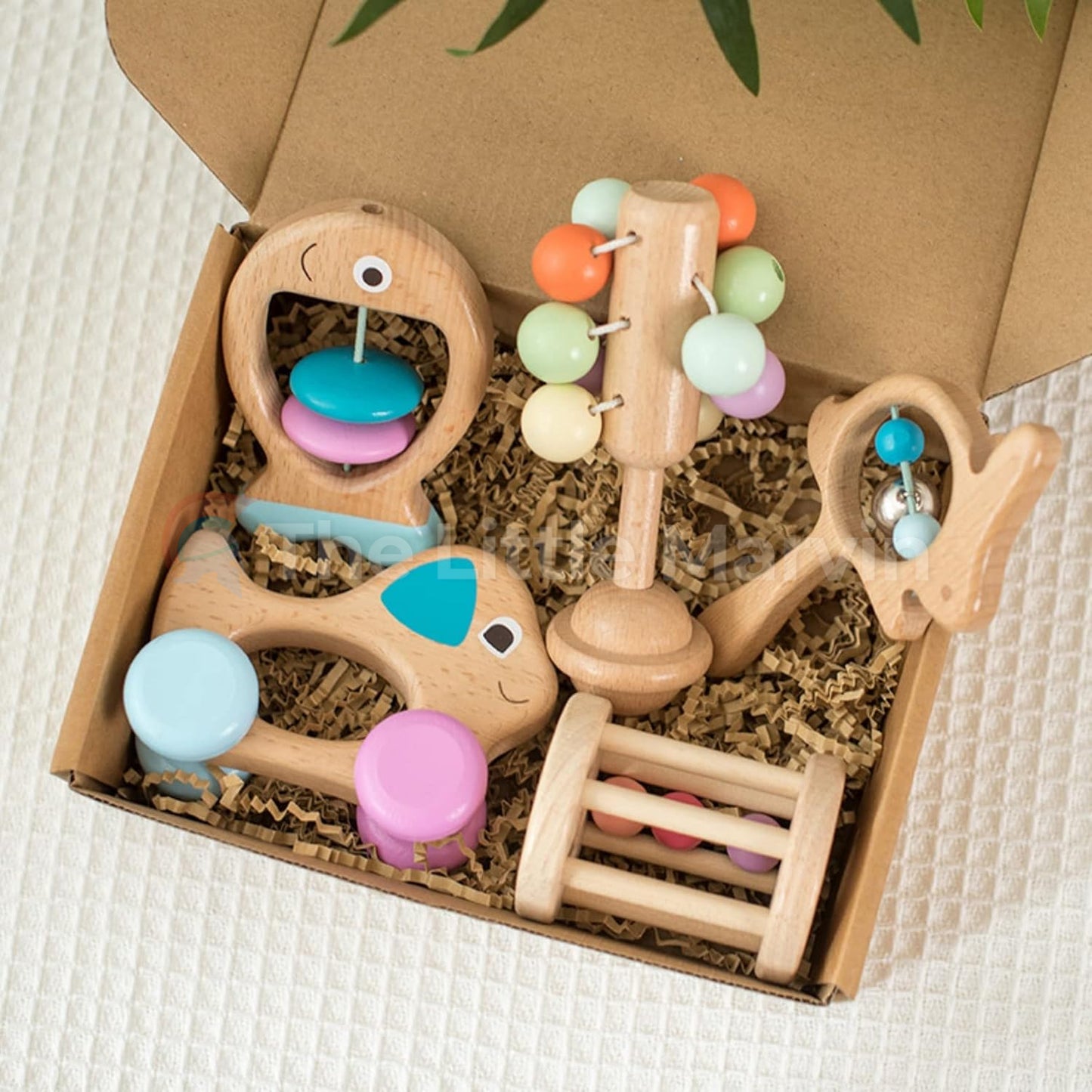Marvin’s Wooden Baby Rattle Set