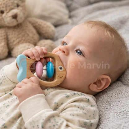 Marvin’s Wooden Baby Rattle Set