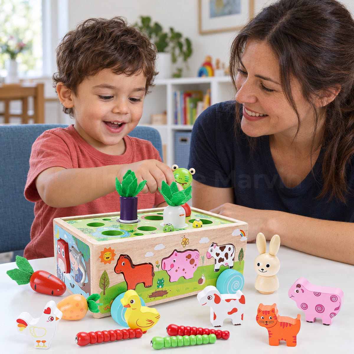 Marvin’s Montessori Carrot Harvest Toy