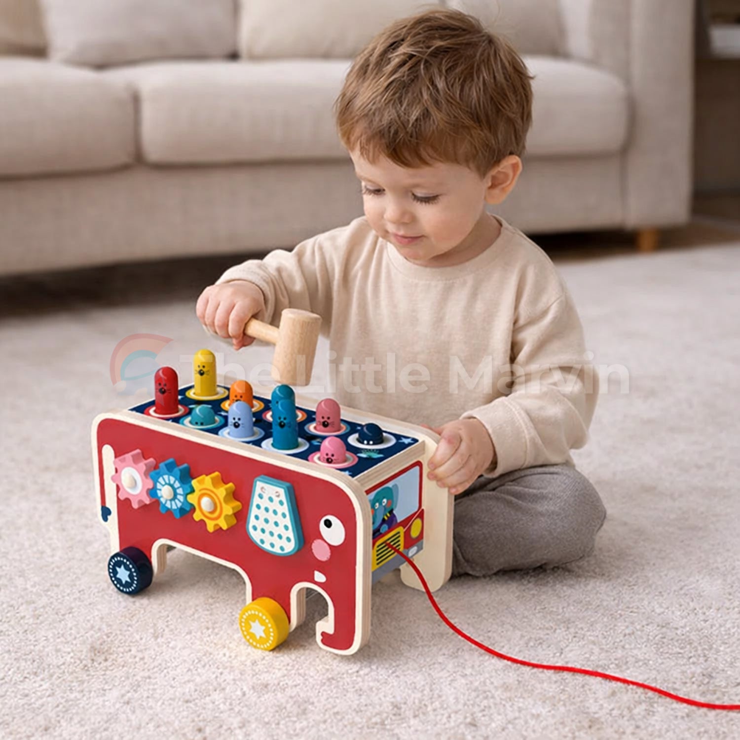 Montessori Wooden Pounding Bench With Mallet – Hammer & Pegs Toddler Toy, Toys "R" Us