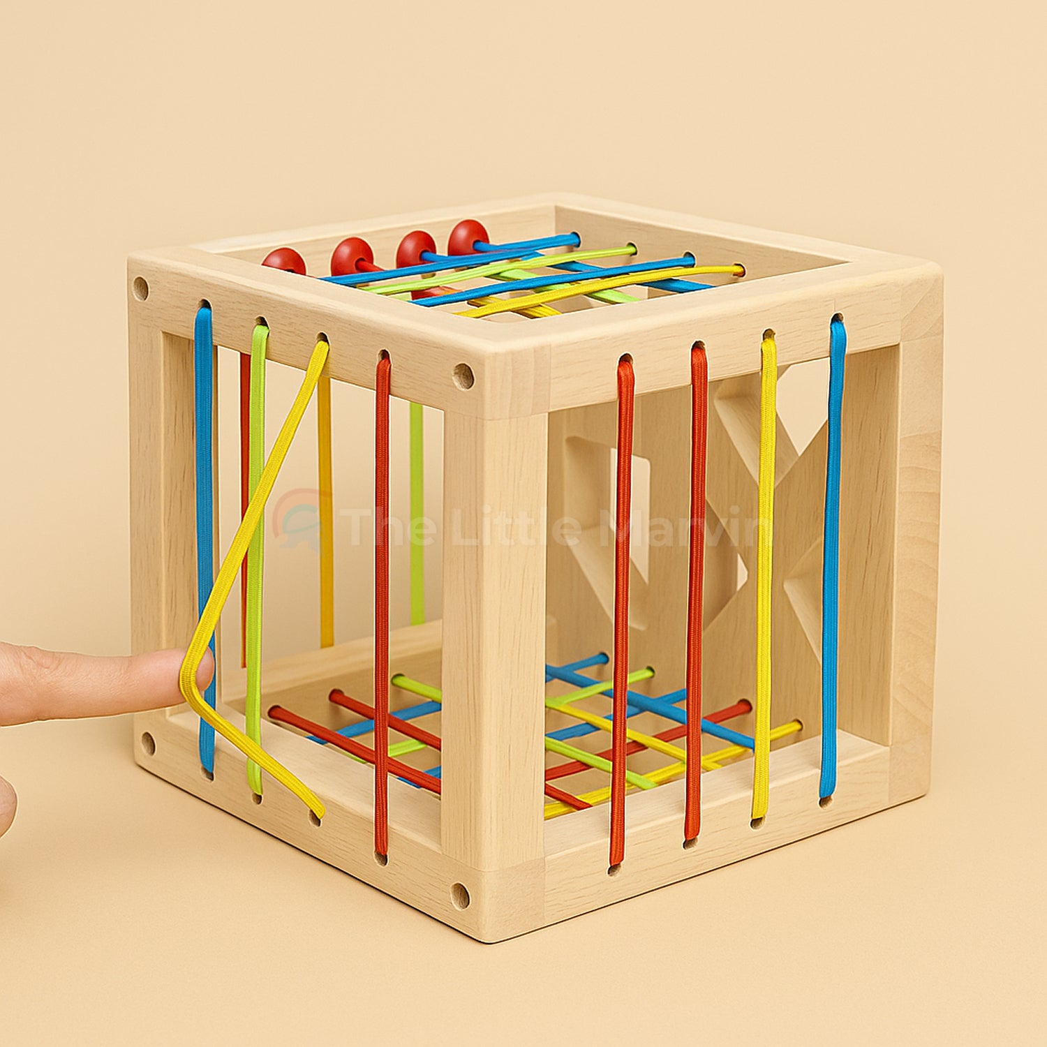 Marvin's Wooden Plug-Le Toy | Montessori 6-in-1 Toy for Ages 0–3