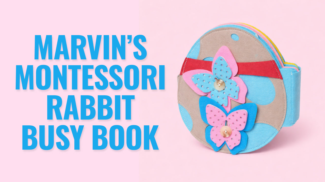 Load video: Video review of Marvin’s Montessori Rabbit Busy Book - a soft activity toy that helps toddlers explore shapes, colors, and daily skills through calm, hands-on play, making it a perfect Easter gift.